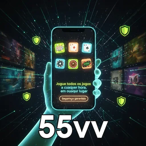 Tela de login rápido e seguro na 55vv no celular